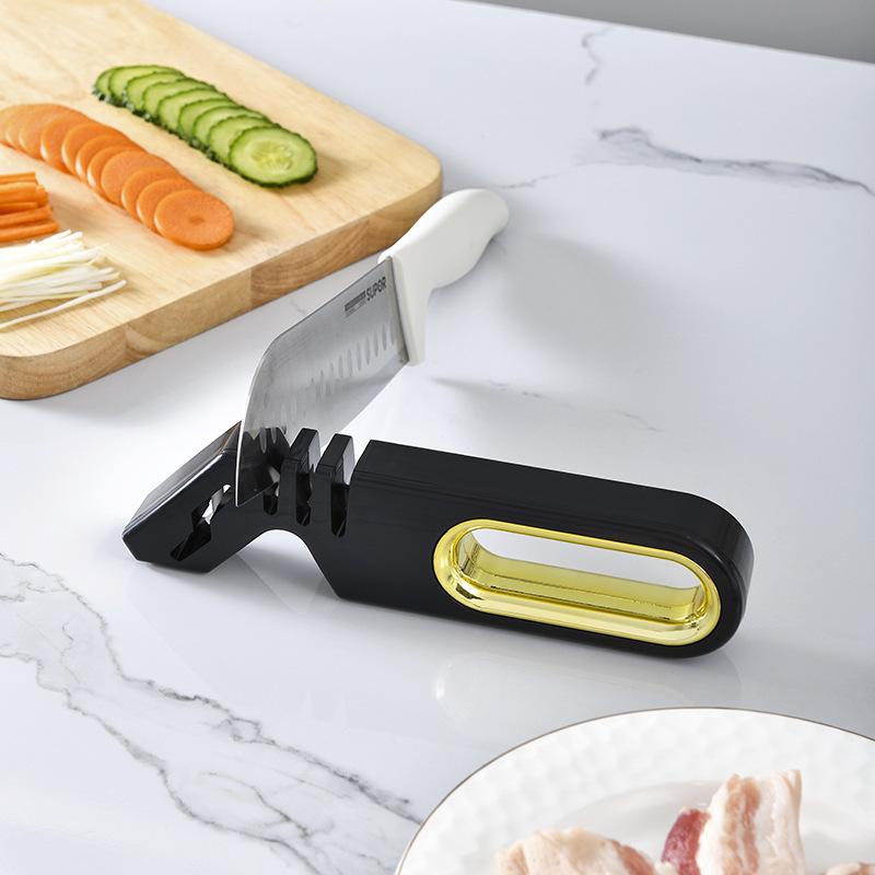 

Точилка для ножей Домашние гаджеты, 4-ступенчатая профессиональная точилка для кухонных ножей, карманные ножи, точилка для ножниц, изготовленная из вольфрамовой стали