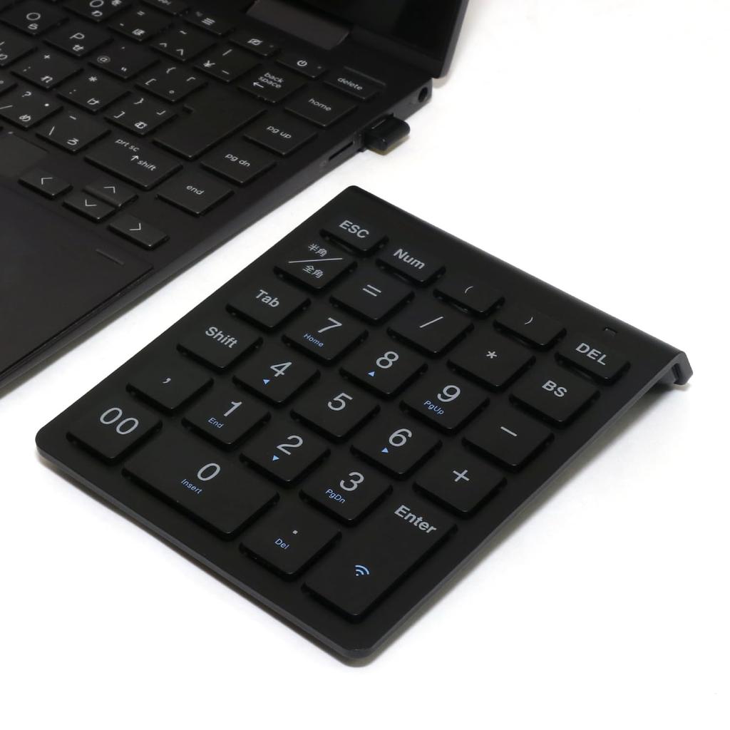 Miyoshi MCO Windows Wireless Numeric Keypad, 2.4GHz, USB-A Receiver Connection, 5 Columns X 28 Keys, Features Convenient Function Input with