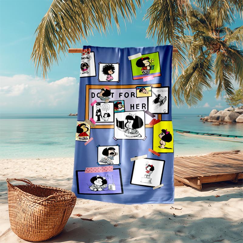 Mafalda beach towel Outdoor camping Beach towel for vacation swim Outdoor pool Absorbent bath towel