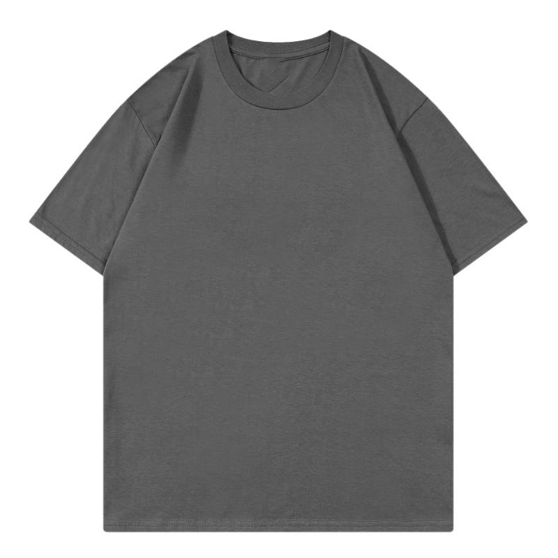 2026 Summer Casual Men Women TShirt Solid Color Soft and Loose Round Neck Top Cotton Short Sleeve Versatile Tees
