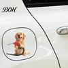 Automotive Fuel Cap Sticker Fun Sticker, Cute Dog Cat Mouse Car Waterproof Self Adhesive Animal Decal for Cars Windows Tailgate