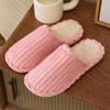 Cotton Slippers for Women in Winter, Anti Slip and Warm for Indoor Use, and Home Fur Slippers for Women