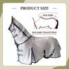 Breathable Unpadded Ventilated Horsefly Sheet for Neck Protection