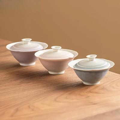 70ml Kiln Fambe Glaze Handmade Cover Bowl Chinese Style High-end Hat Gaiwan Ancient Tea Tureen Tea Maker Tea Items Decoration