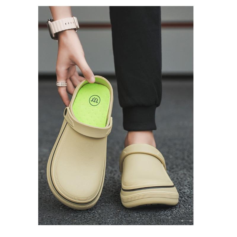 Zoccoli da Lavoro Unisex Impermeabili in EVA con Suola Spessa 5cm Antiscivolo Scarpe per Infermieri e Chef con Cinturino Regolabile sul Tallone