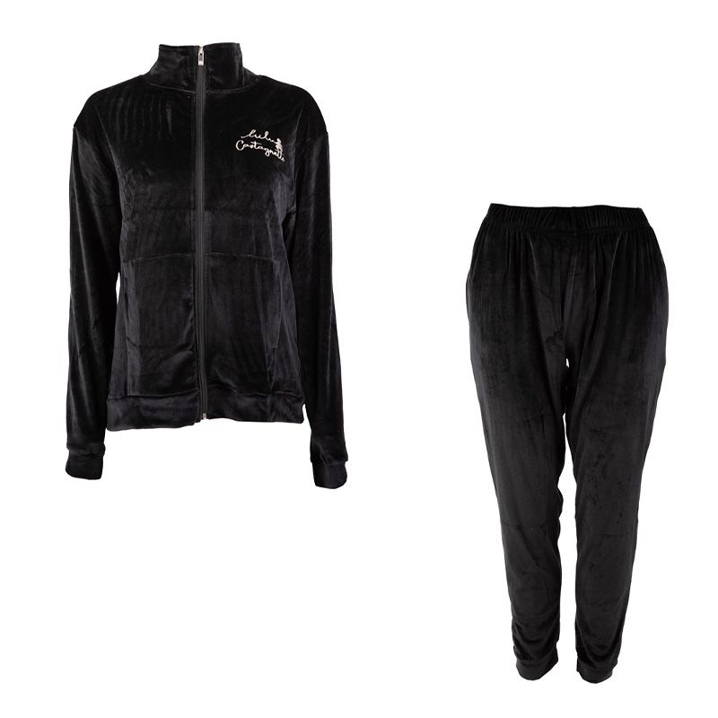 Dámský sametový komplet pyžama se zipem LULU CASTAGNETTE