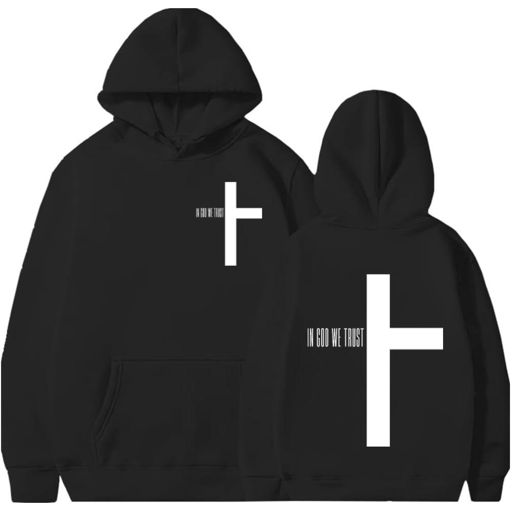 Estetyka Harajuku Chrześcijański Jezus Kościół Bluza z kapturem Werset Biblijny Bóg Cię Kocha Bluzy z kapturem Męskie Damskie Vintage