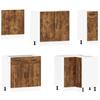 11 Piece Kitchen Cabinet Set Kalmar Smoked Oak Wood Based Material