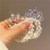 Pearl Princess Crown Hair Tie for Girls