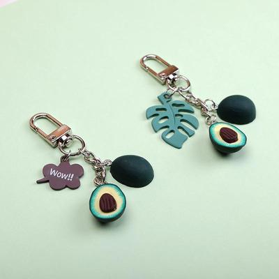 Avocado sleutelhanger auto-accessoires auto hanger auto sleutelhanger mode-sieraden vrouwelijke tas decoratie cadeau