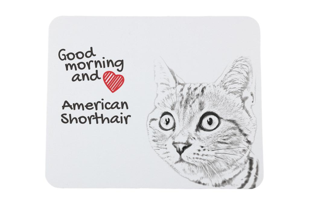 American Shorthair - Mouse Pad with Print, Personalized Cat Pad, Unique Gadget for an Office Worker from the Art-Dog Brand