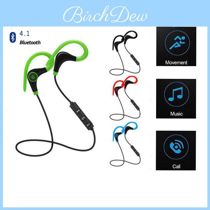 Universal Bluetooth 41 Wireless Stereo Earphone Earbuds With Ergonomic Ear Hook And Noise Cancellation For Sports And Travel