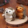 Soft Plush Hedgehog Doll Metal Keychain Brown Car Pendant Toy Keyring Decoration Phone Bag Pendant