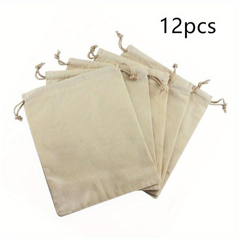

12 шт. льняной джутовый тканевый мешочек для украшений, подарочные пакеты на шнурке, свадебные сувенирные пакеты