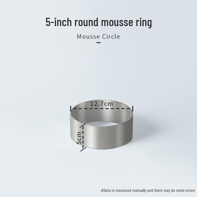 Round Square Heart-Shaped Mousse & Tower Ring, 4-10 Inch, Stainless Steel Baking Mold.