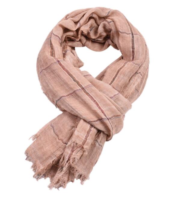 Plaid Men Cotton Scarf Hijab Women Winter Fashion Classical Men Shawl Scarves Soft Tassel Bubble Scarves