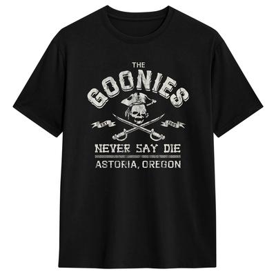 Fashion The Goonies Vintage Circa 1985 TShirt for Men Crewneck Cotton T Shirt Short Sleeve Tees Plus Size Clothing