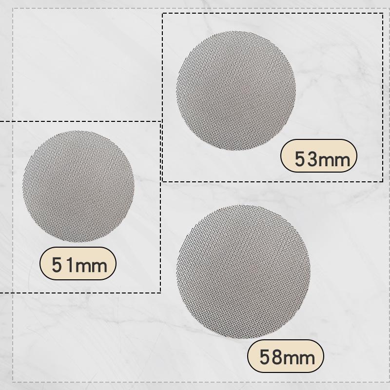 316 Stainless Steel Coffee Machine Powder Bowl & Filter Mesh - Fits 51/53/58mm