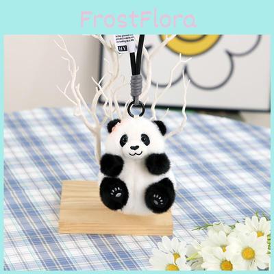 Adorable Plush Panda Keychain With Cute Skirt Features Soft Pp Cotton Filling