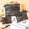 1pcs Unisex Mesh Clear Cosmetic Bags Small Large Black Makeup Bag Portable Travel Toiletry Organizer Case Lipstick Storage Pouch
