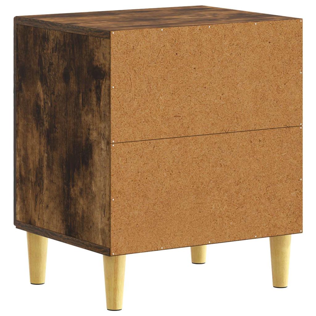Nightstand Set of 2 Smoked Oak Finish 43 x 34.5 x 50 cm