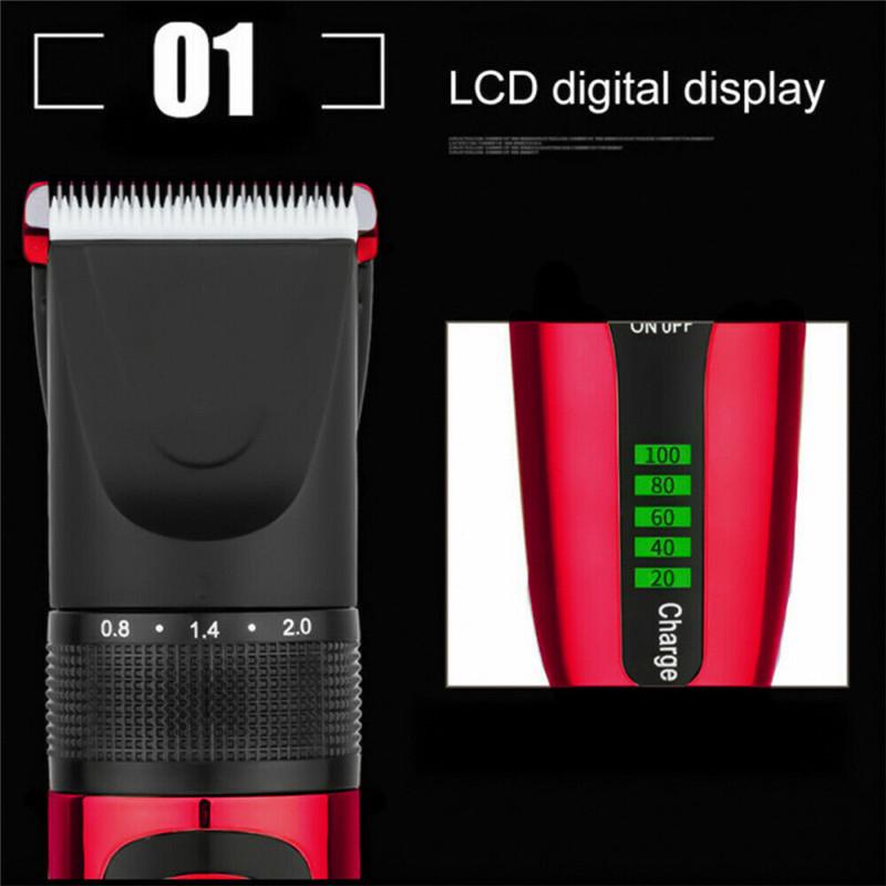 Mens Electric Trimmer Cutter Hair Clipper Cutting Machine Beard Barber Razor Kit