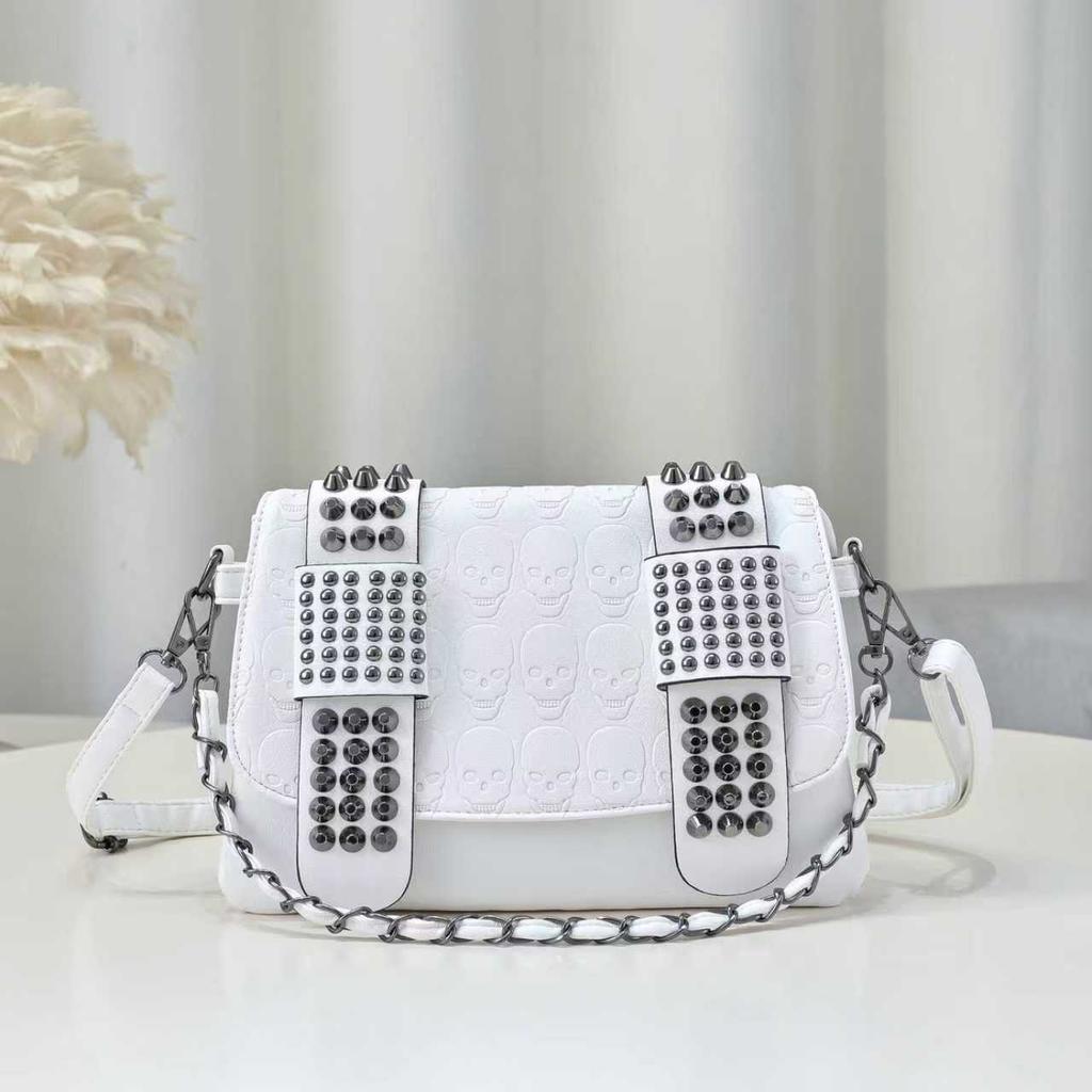European and American Women's Bag Rivet Skull Head Bag Women's Bag Shoulder Bag Diagonal Cross Bag