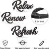 3 Pieces Bathroom Decor Wooden Bathroom Sign Relax Refresh Sign