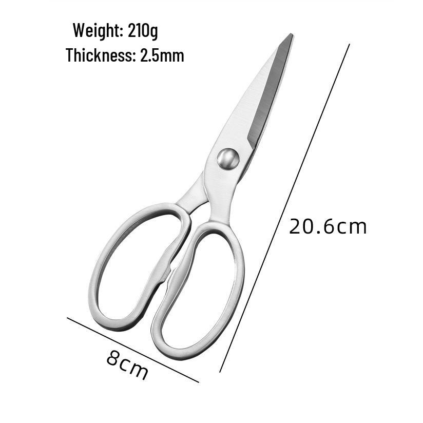 All-Steel Multifunctional Kitchen Scissors: Strong Chicken Bone Shears for Seafood, Fish, and Food Prep.