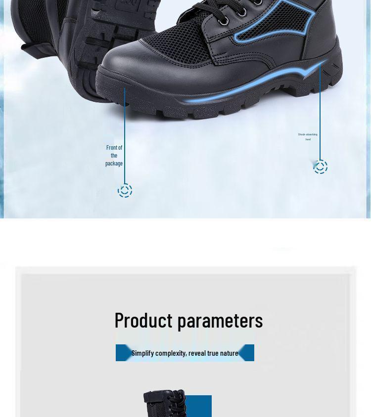 Men's Genuine Leather Mesh Breathable High-Top Hiking & Work Boots
