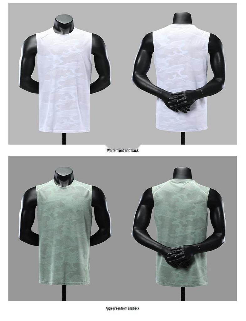 Men's Quick-Dry Sleeveless Sports Tank for Summer Training and Basketball