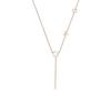 Elegant Korean-Style Titanium Steel Necklace with 'Love' Letter Tassel for Women