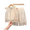 Sommer-Spitzentop & Shorts Set für Mädchen – Leichter Urlaubsstil