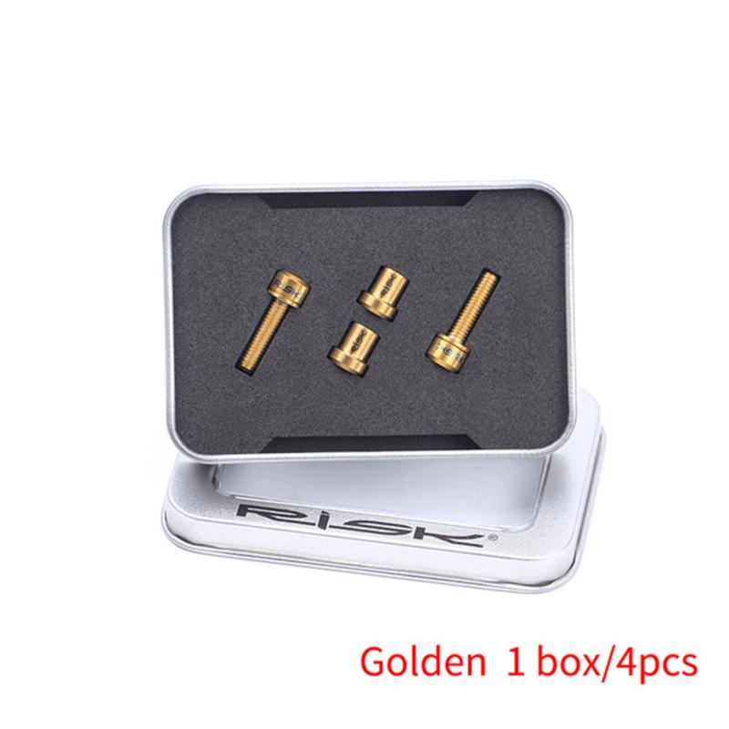 4pcs Carbon Fiber Stem Bolts Titanium Alloy Mountain Road Bike Stem Screw Nut Kits Bicycle