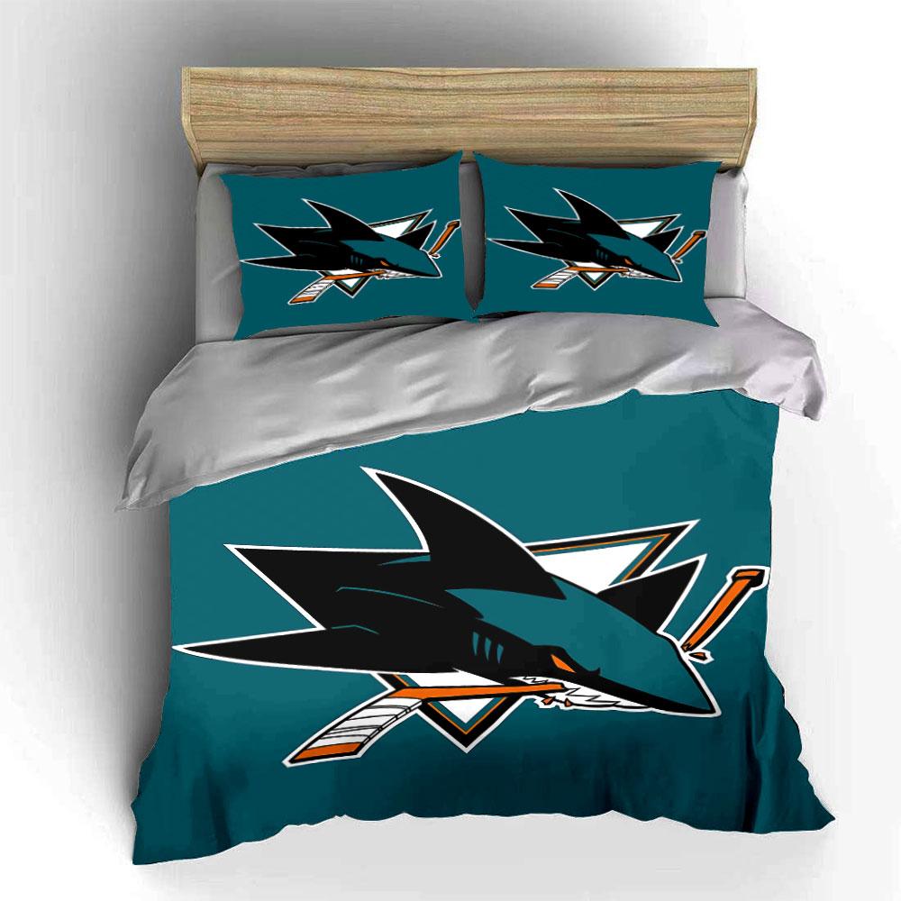 Shark Logo Bedding Set Bedding Duvet Cover Set Duvet Cover Pillowcases (1 * Duvet Cover 2 * Pillowcases, without duvet insert)