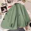 Women's Suit Spring Autumn Female Top Office Lady Blazer Loose Fit Thin Jacket Lapel Collar Coat for Work Leisure Time