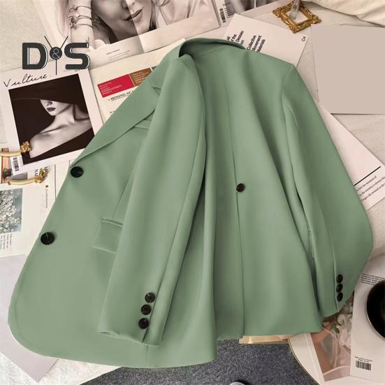 Women's Suit Spring Autumn Female Top Office Lady Blazer Loose Fit Thin Jacket Lapel Collar Coat for Work Leisure Time