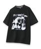 MOZMOZ Comic Girl Oversized Short Sleeve T-Shirt Black