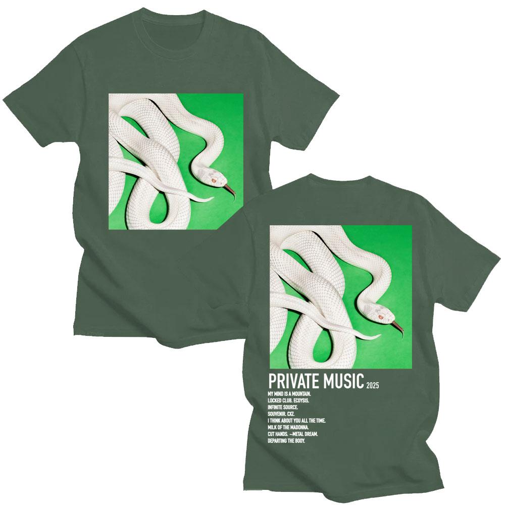 Rock Band Deftones Private Music Album Snake 2025 T-shirt Fashion Hip Hop Vintage Male T Shirts Men Women Cotton Loose Tee Shirt