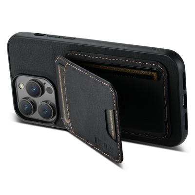 SUTENI H02 For iPhone 11 Pro Max Case Litchi Texture Kickstand Card Slots Protective Shell