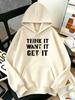 Thank Want Get It Printing Casual Top Women Loose Y2K Style Sportswears All-Match Multicolor Hoodie Cartoon Autumn women Clothes