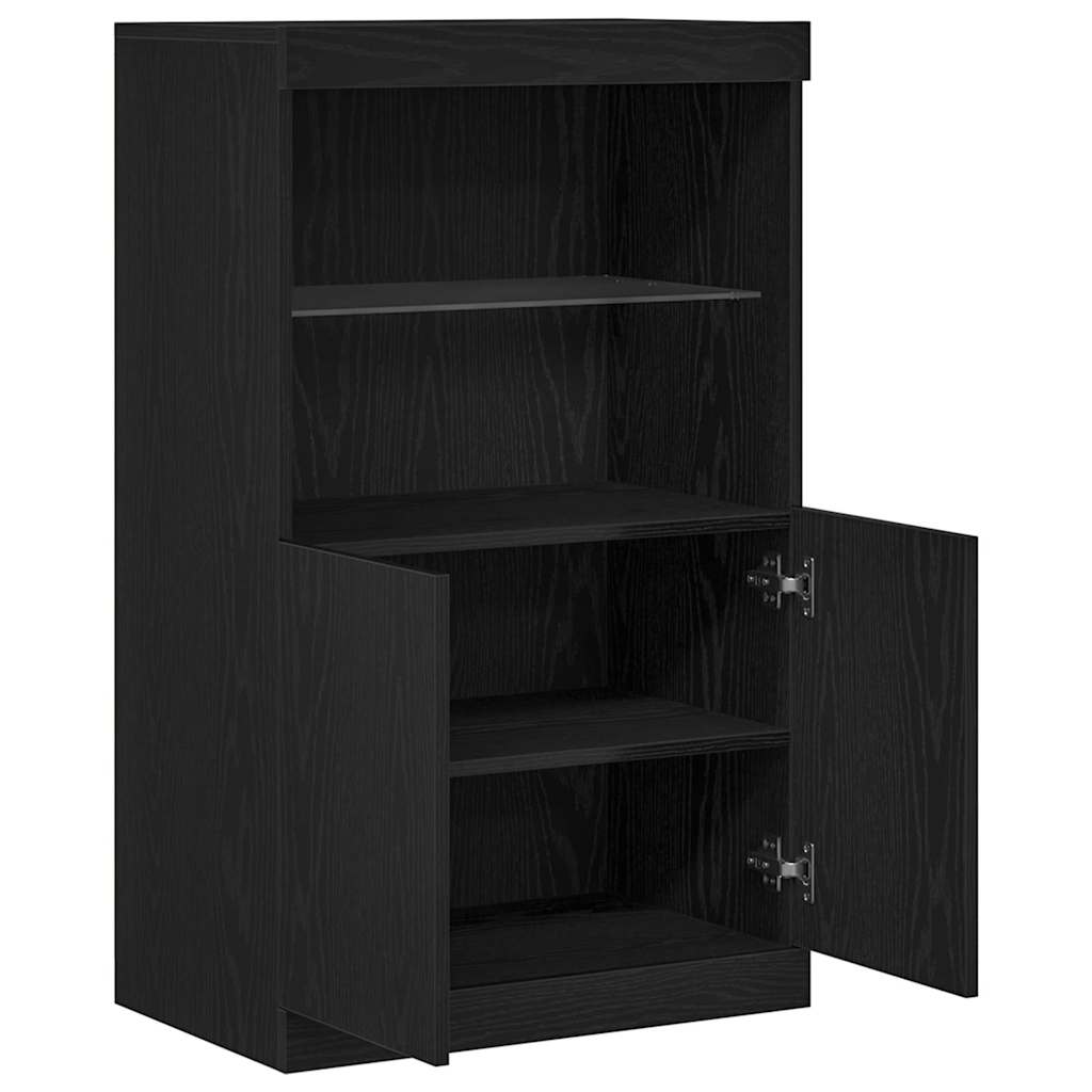 LED Sideboard Black 60 x 37 x 100 cm Particleboard