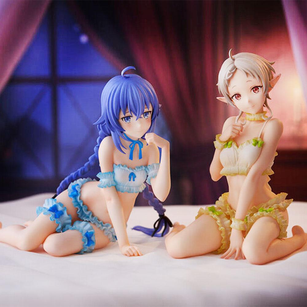 12CM Anime Mushoku Tensei ~Isekai Ittara Honki Dasu~ Figure Roxy Migurdia Sitting Position Anime Model Toys Gifts Collection PVC