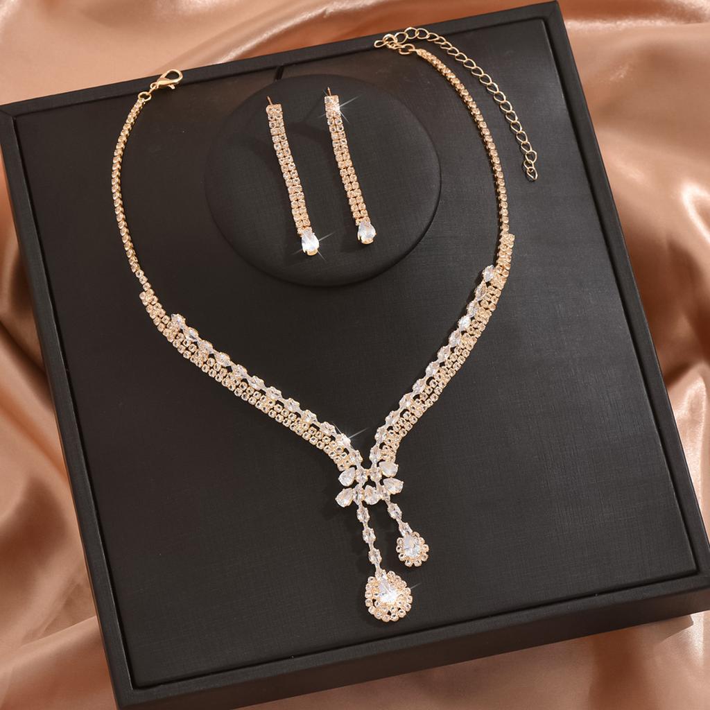 Necklace Set Earrings Jewelry Set Banquet Dress Set Chain Fashion Bridal Jewelry