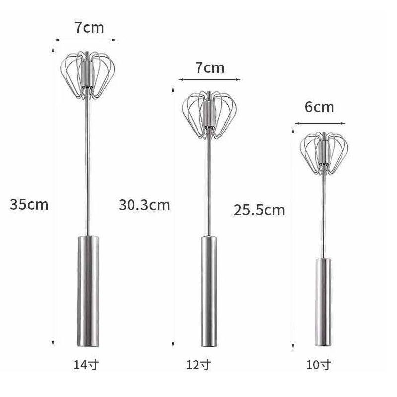 25cm Egg Beater Hand Mixer Semi-automatic Egg Stirrer Stainless Steel Egg Tools Whisk Stirrer Mixing Press Rotary Cream Utensils