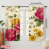 2pcs,2D Plane Printing Curtains Roller Blinds Pastel Floral Burst Versatile Fabric (without Rod) Art Deco Festive Use for Living
