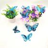 12 Pcs 3 Layers Wing Butterfly Wall Decor Removable 3D Hollow Butterfly Wall Decals for Crafts Home Bedroom Baby Shower Birthday Party Cake Decoration