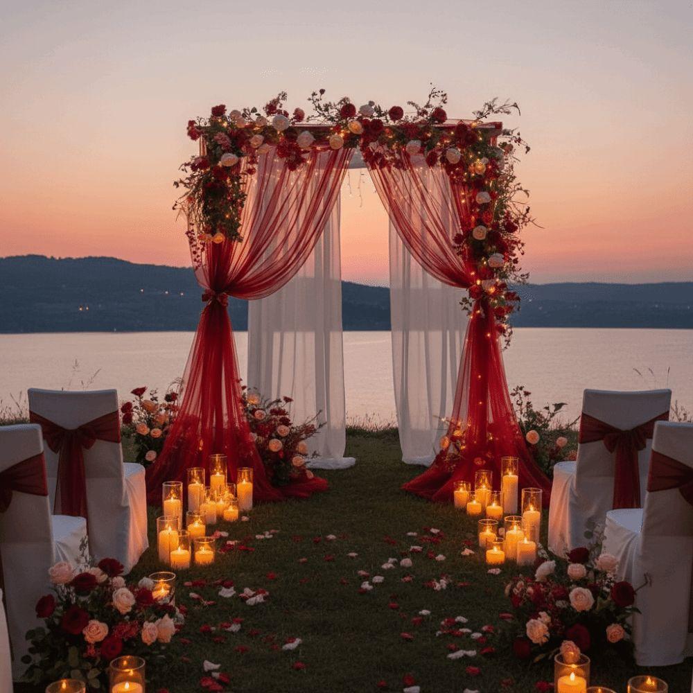 Rod Pocket Tulle Fabric Backdrop Multicolor Photography Background Drapes  Wedding Decor