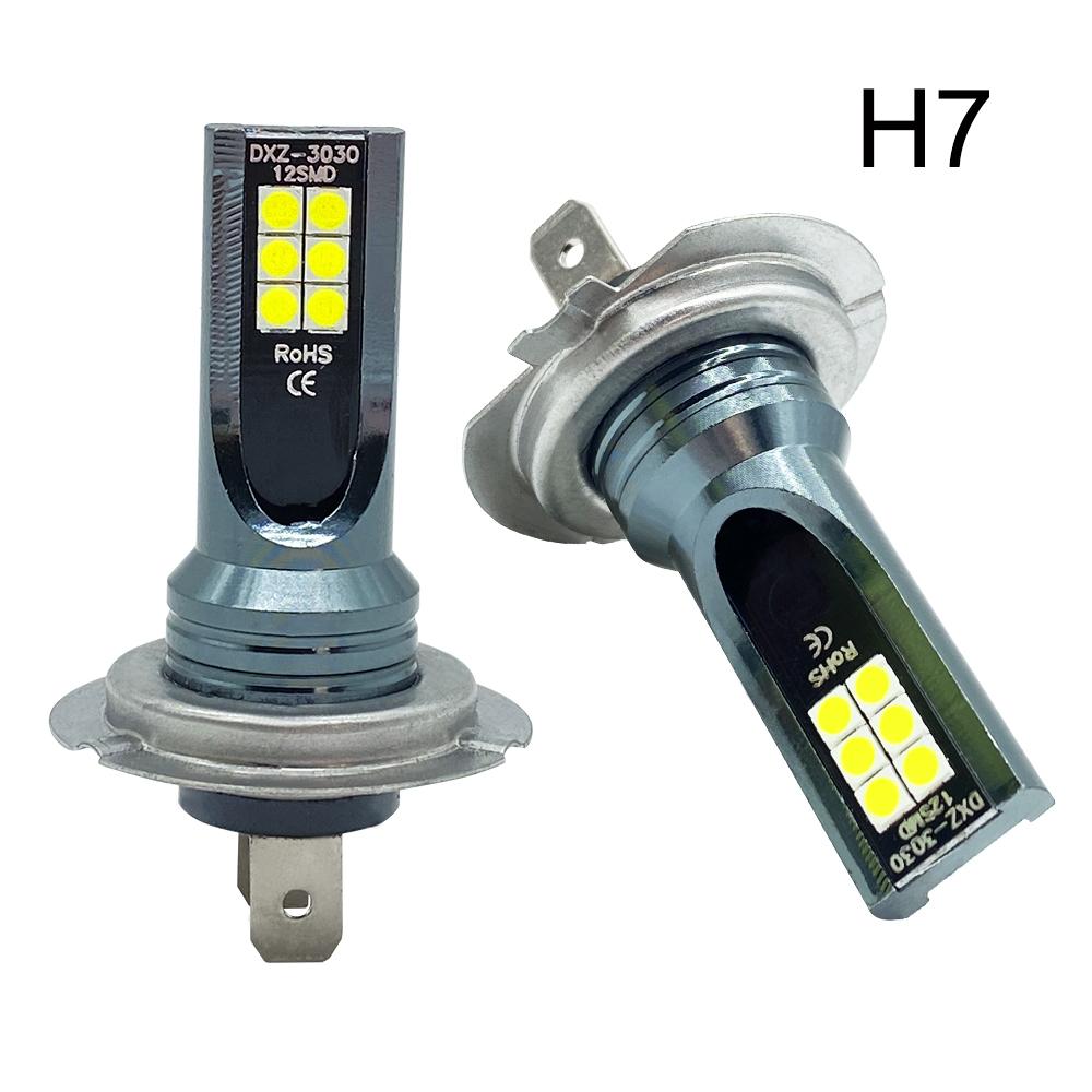 2Pcs LED Car Headlight H4 H7 H11 H3 H8 H9 H16JP H1 9005 9006 Fog Light Bulbs Auto Driving Running Lamps 6500K 12V 24V White Bulbs 7