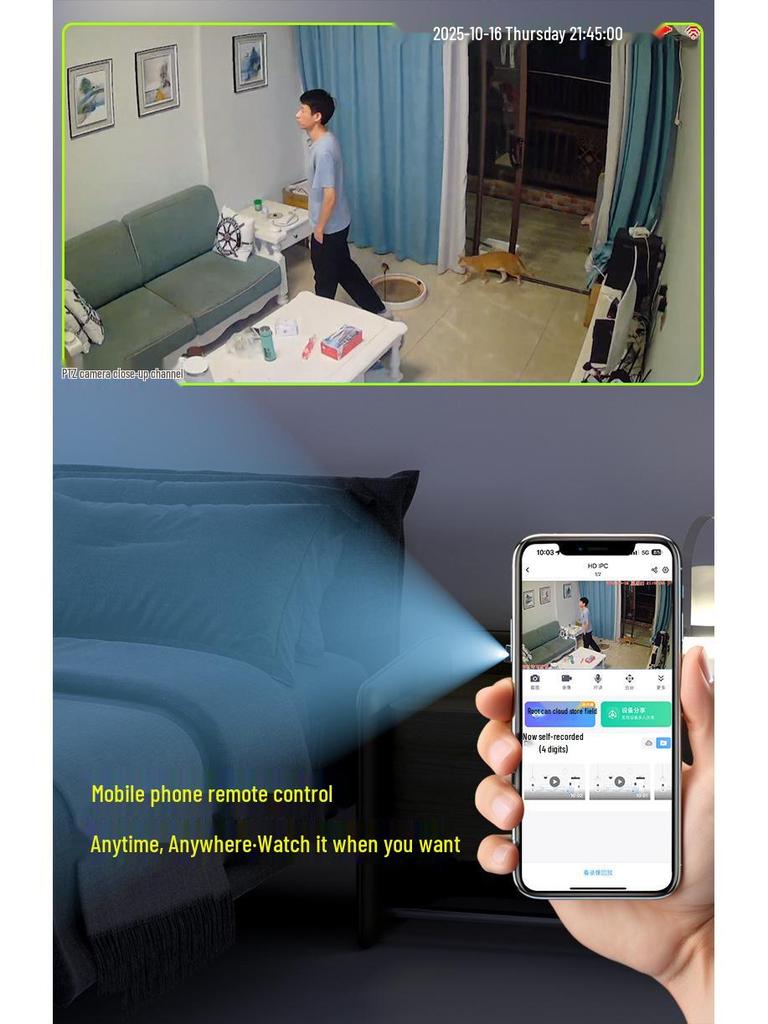 Wireless Mobile Camera: Network-Free HD Home Monitor & Smart Video Recorder